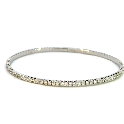 14K White Gold Diamond Flexi Bracelet