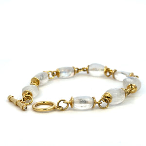 14K Moonstone Bead Bracelet