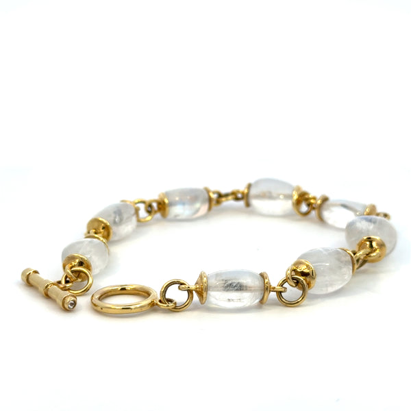 14K Moonstone Bead Bracelet