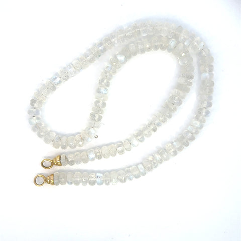 14K Yellow gold Moonstone Bead Strand Necklace