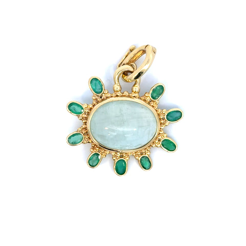 Cabacon Emerald Sunburst Pendant