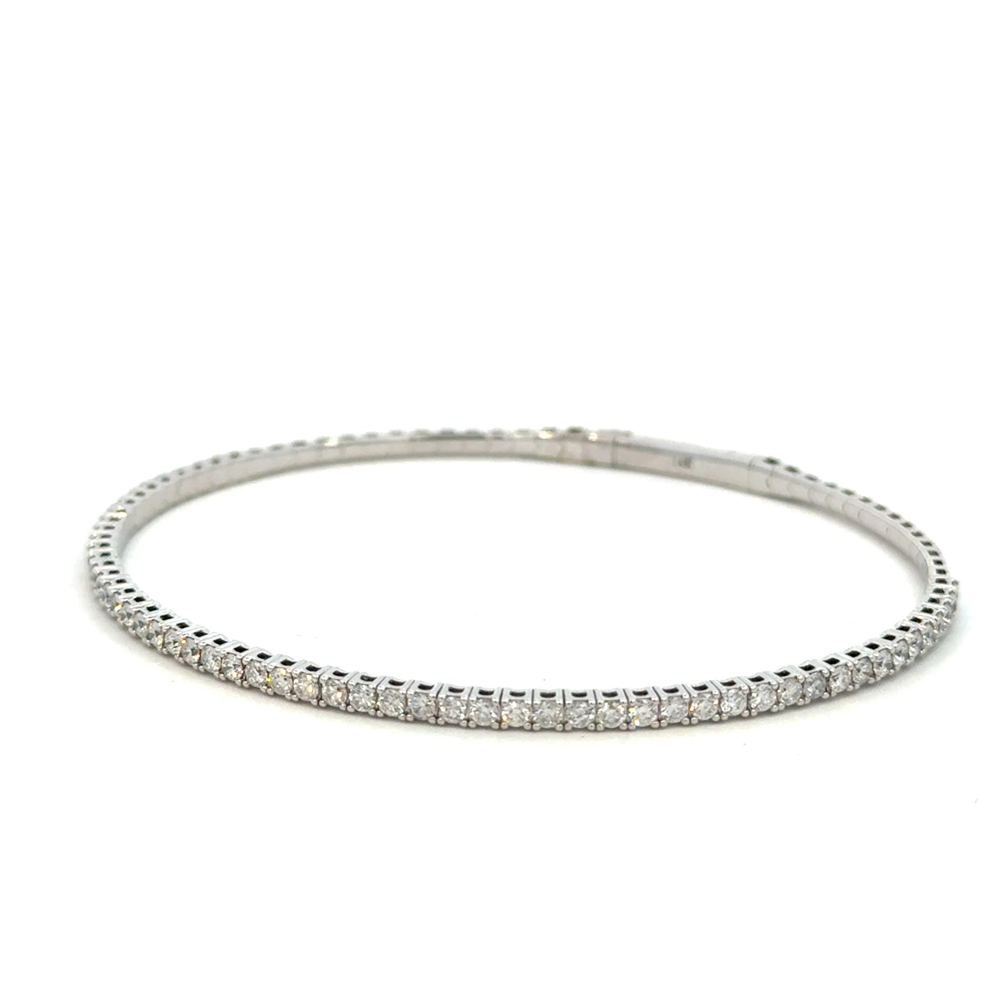 14K White Gold Diamond Flex Bracelet