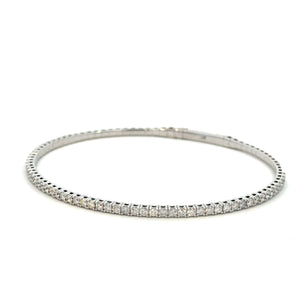 14K White Gold Diamond Flex Bracelet