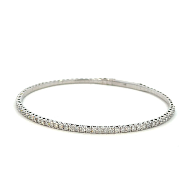 14K White Gold Diamond Flex Bracelet
