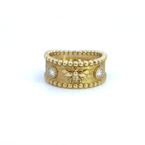 Diamond Bee Band Ring
