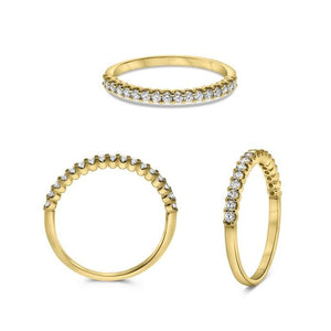 14K Yellow Gold Diamond Half-Eternity Band