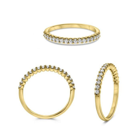 14K Yellow Gold Diamond Half-Eternity Band