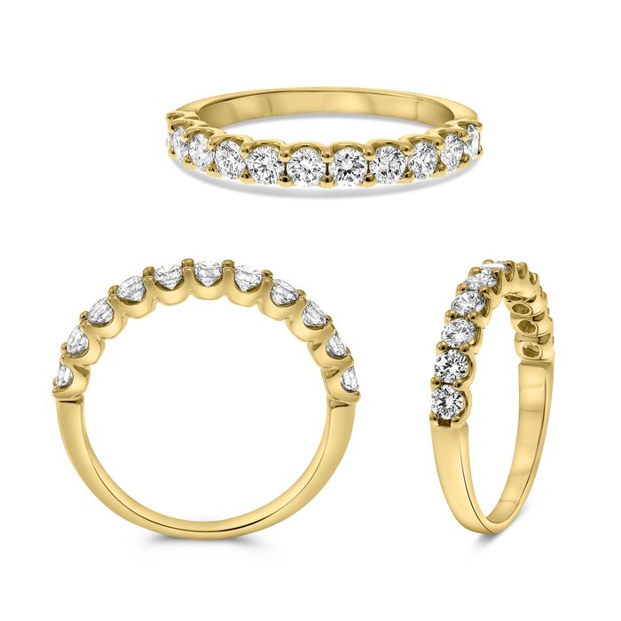 14K Yellow Gold Diamond Half-Eternity Band