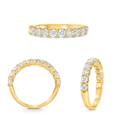 14K Yellow Gold Diamond Half Eternity Band