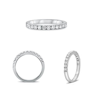 14K White Gold Diamond Band