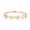 14K Yellow Gold Diamond Cross Band – Stackable Faith Ring